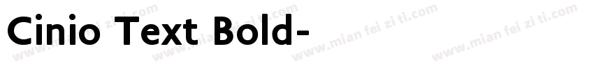 Cinio Text Bold字体转换